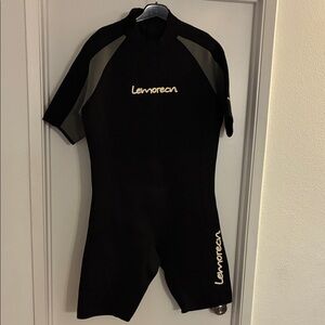 Lemorecn Black Gray Mens Wetsuit XXL 40” 36” 40”